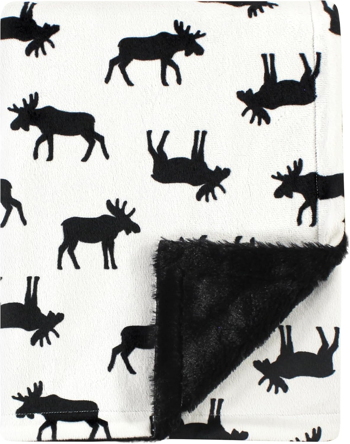 Hudson Baby Unisex Plush Blanket - Moose