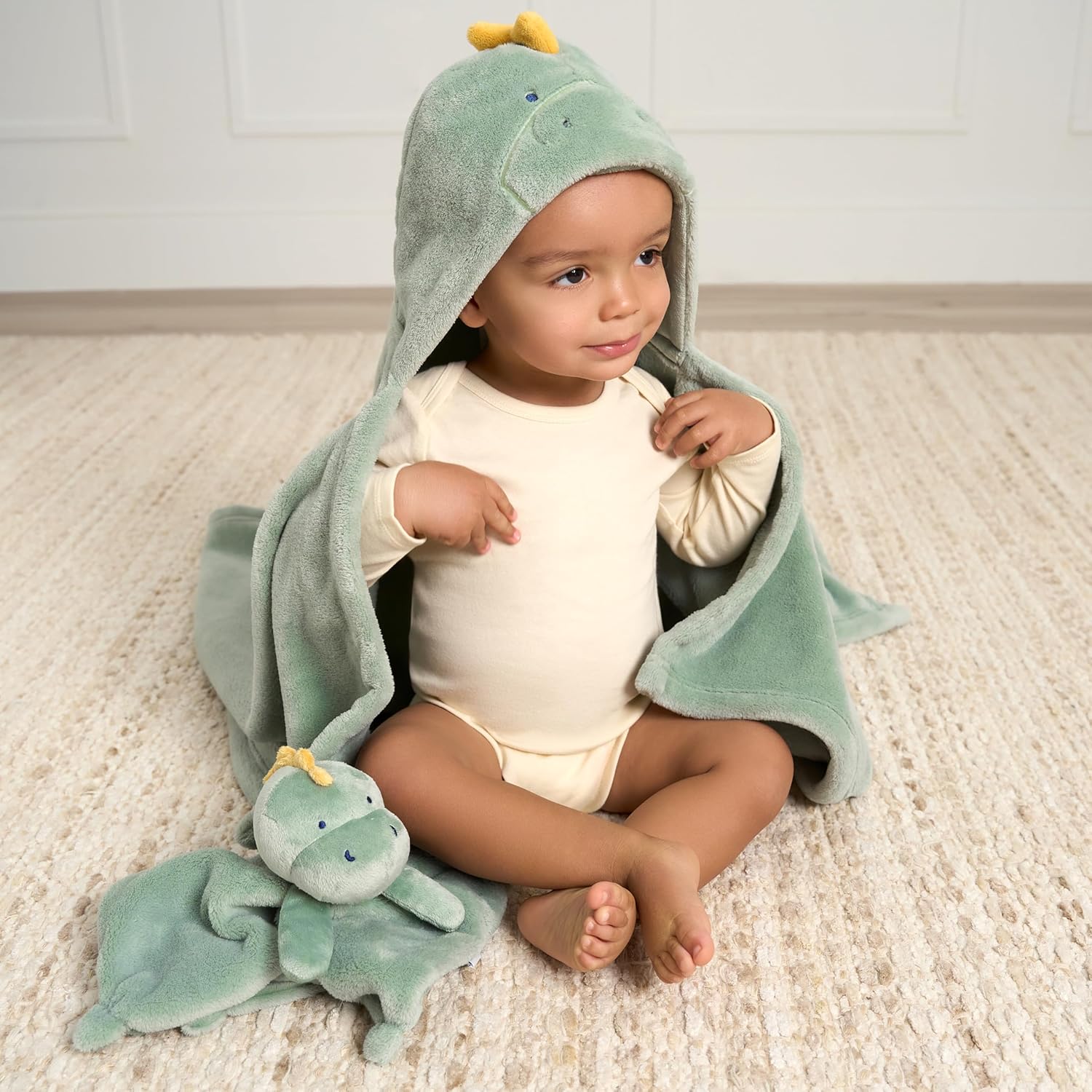 Gerber Dino Time Hooded Wearable Blanket Set One Size