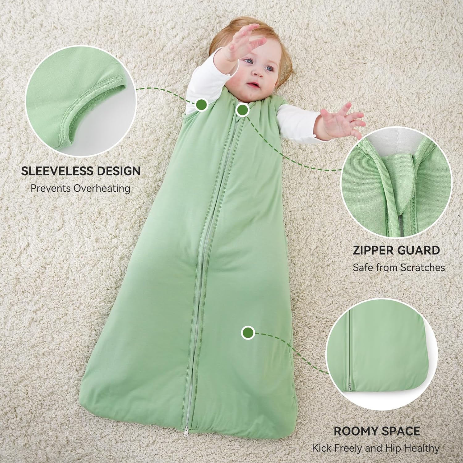 FILLEEP Bamboo Rayon Sleep Sack 18-24 Months 10 Tog