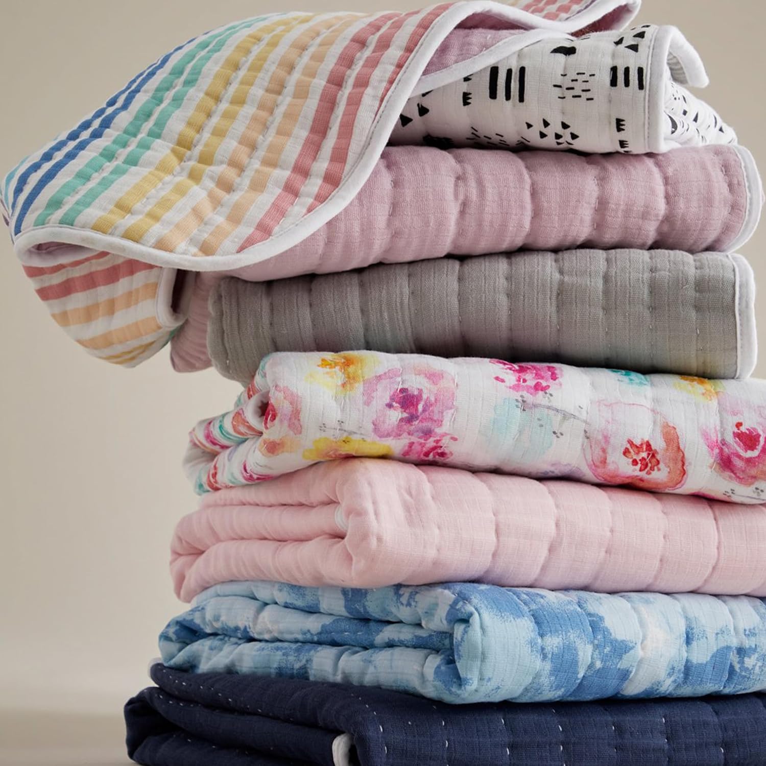 HonestBaby Reversible Organic Cotton Baby Blanket 1