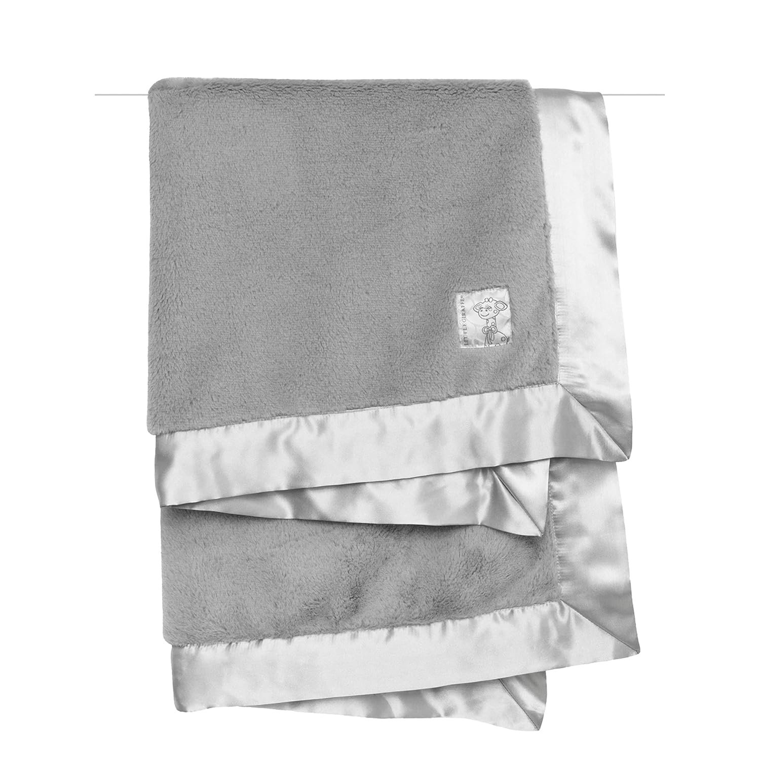 Little Giraffe Posh Mink Baby Blanket 29 x 35 Silver