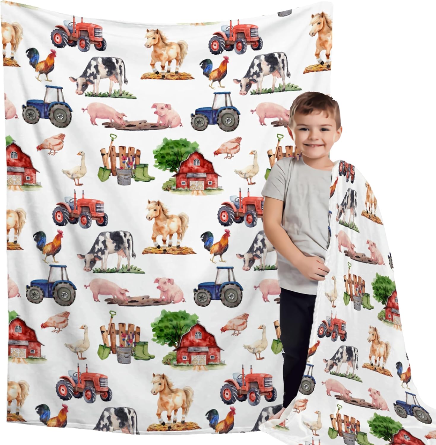 Buyyet Farm Animal Baby Blanket 40x50 for Kids