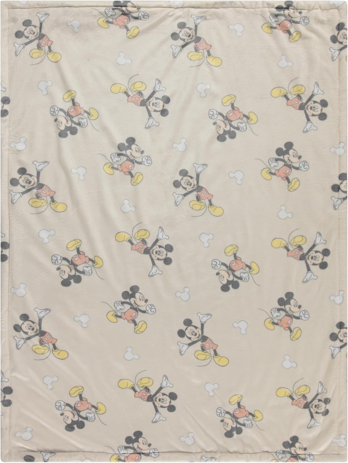 Disney Character Fuzzy Double Sided Baby Blanket with Mink and Sherpa