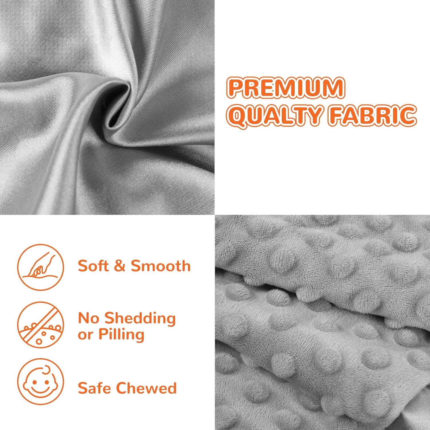 MOVEPAI Gray Elephant Baby Security Blanket 16 Inch