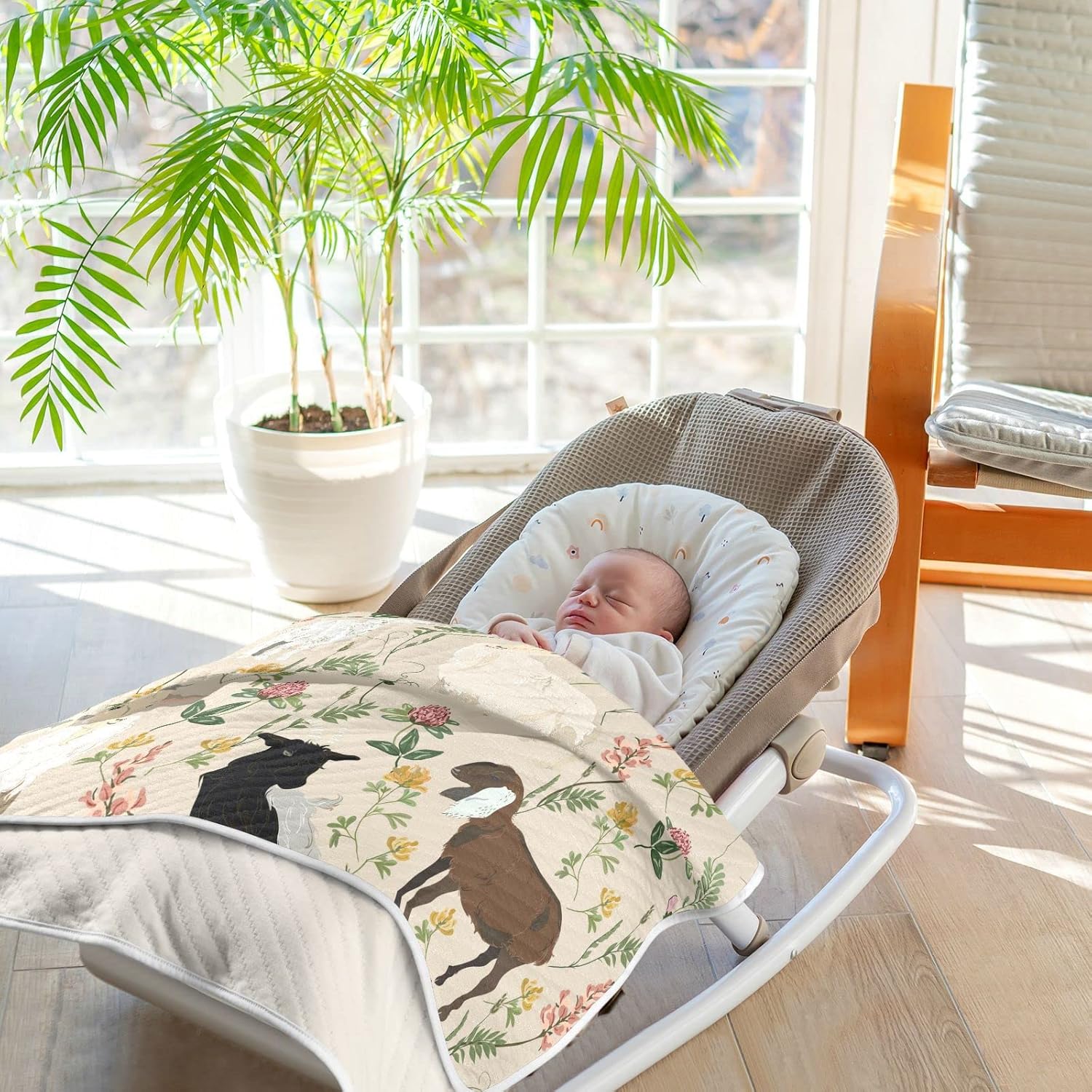 Pigsaly Cute Animal Flower Baby Blanket 30x40 Inch