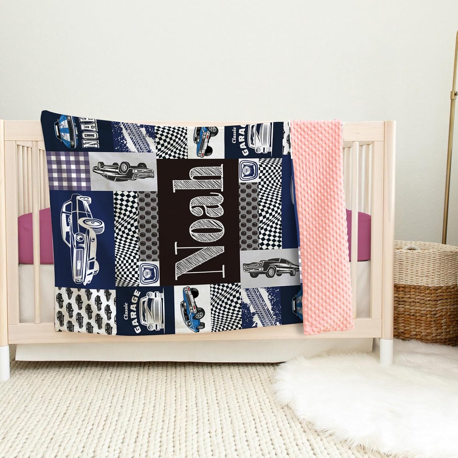 Personalized Car Blanket for Kids with Custom Name 1