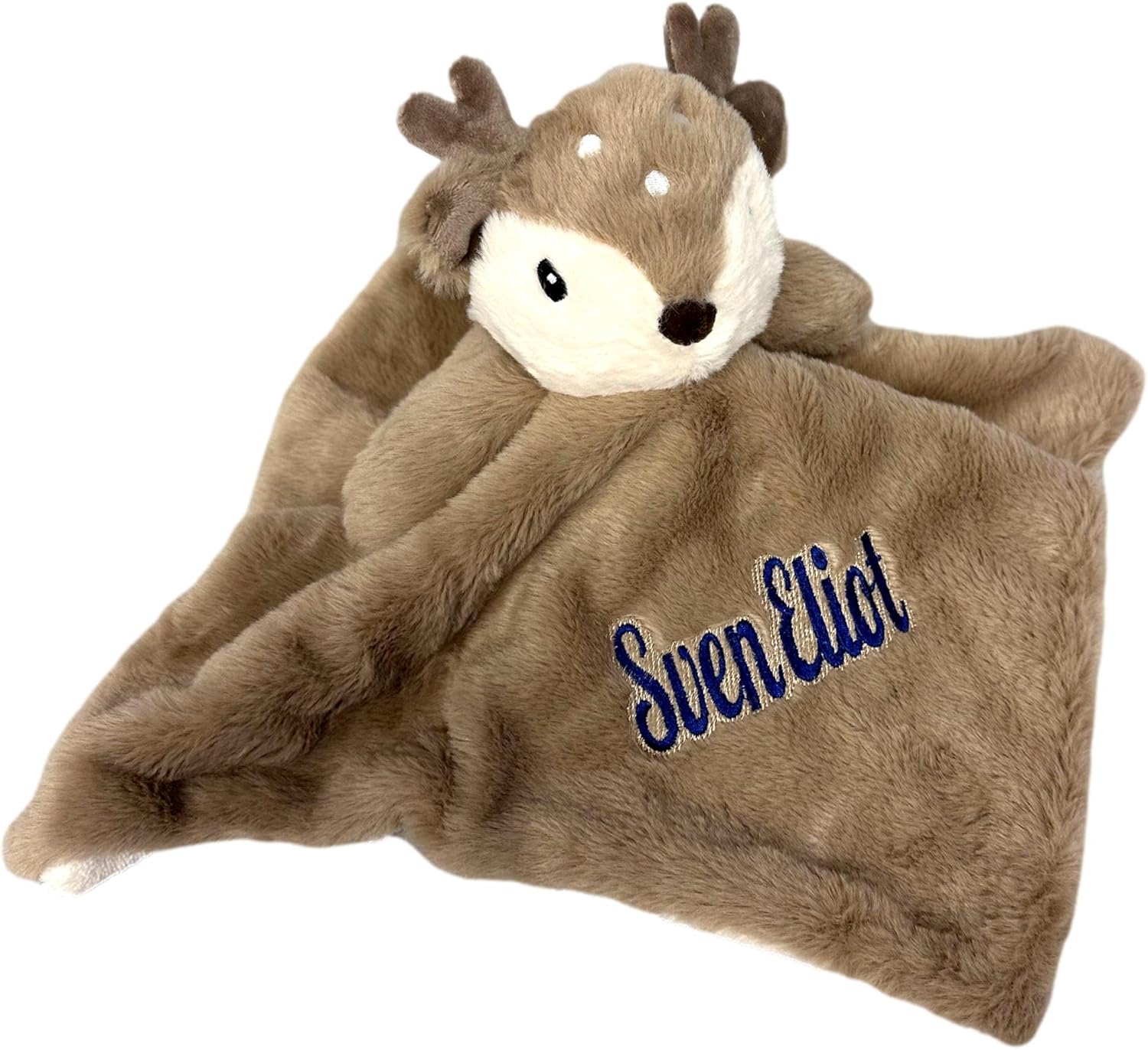 Personalized Plush Fawn Reindeer Baby Lovey Security Blanket