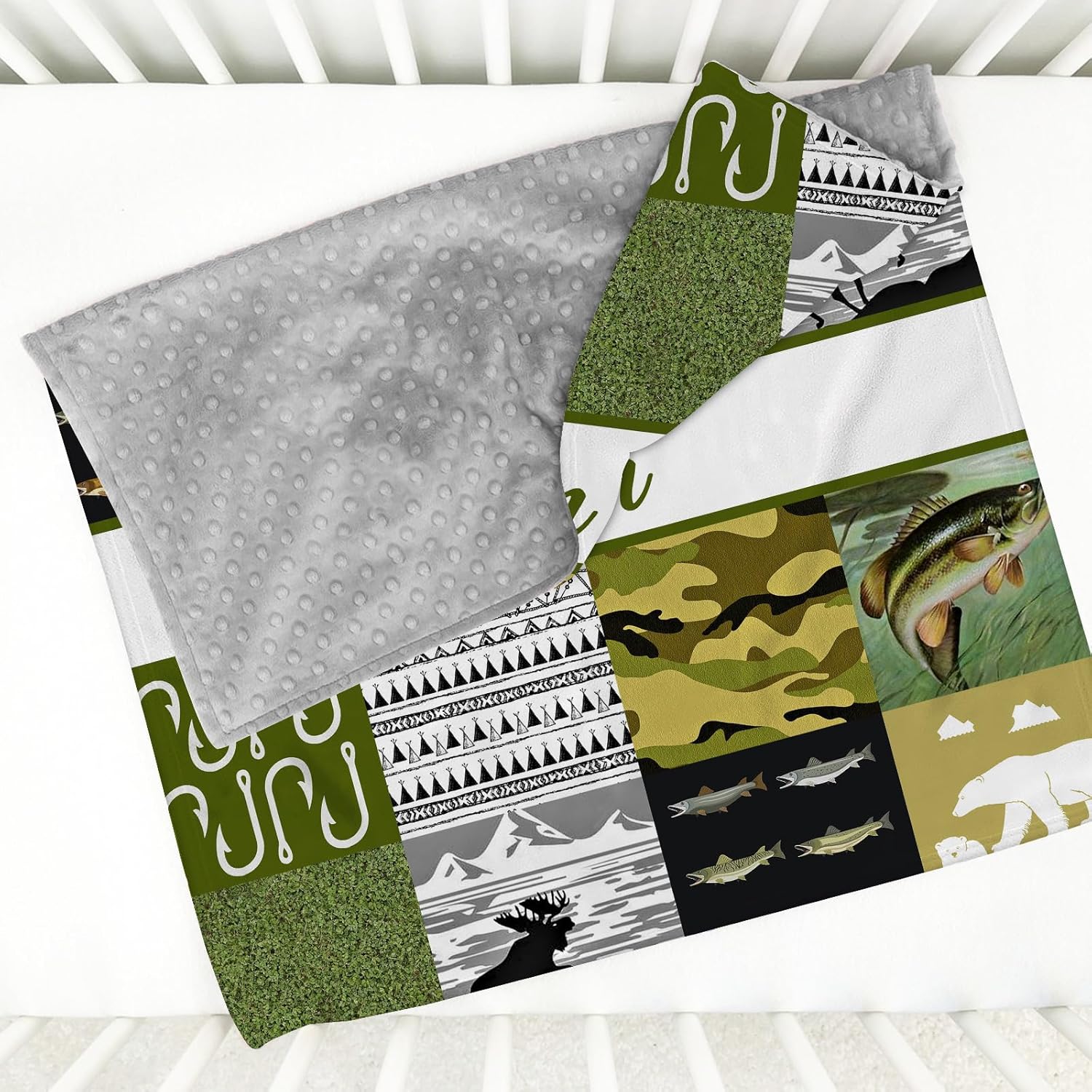 Personalized Baby Blanket with Name - Baseball Minky Blanket for Boys Girls