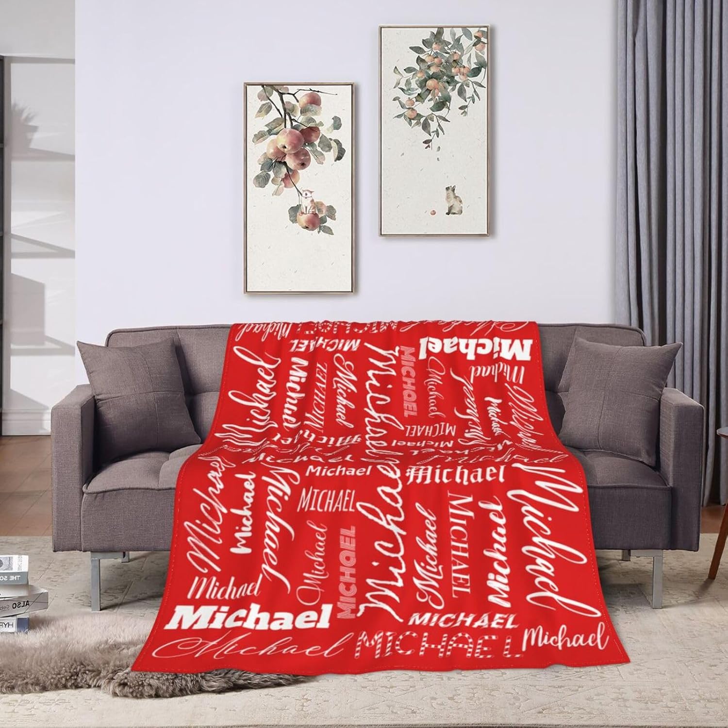 Personalized Baby Name Blanket 30x40 Custom Throw