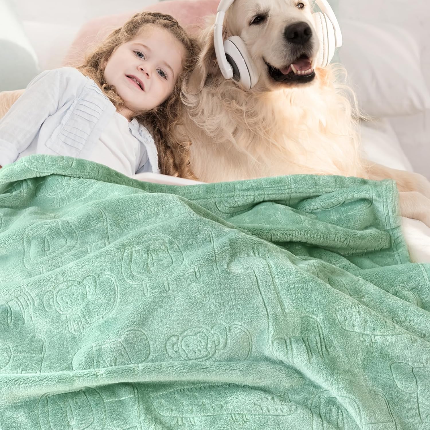 BORITAR Baby Blanket Ultra Soft Fleece 30x40 Inch Sage Green