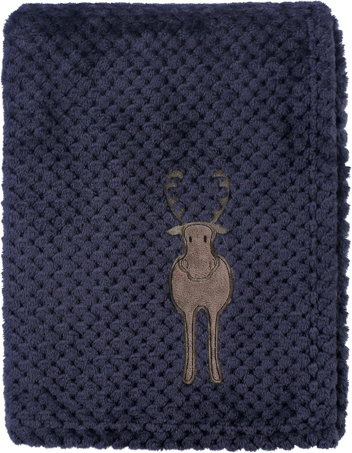 Hudson Baby Unisex Waffle Blanket Moose One Size 1