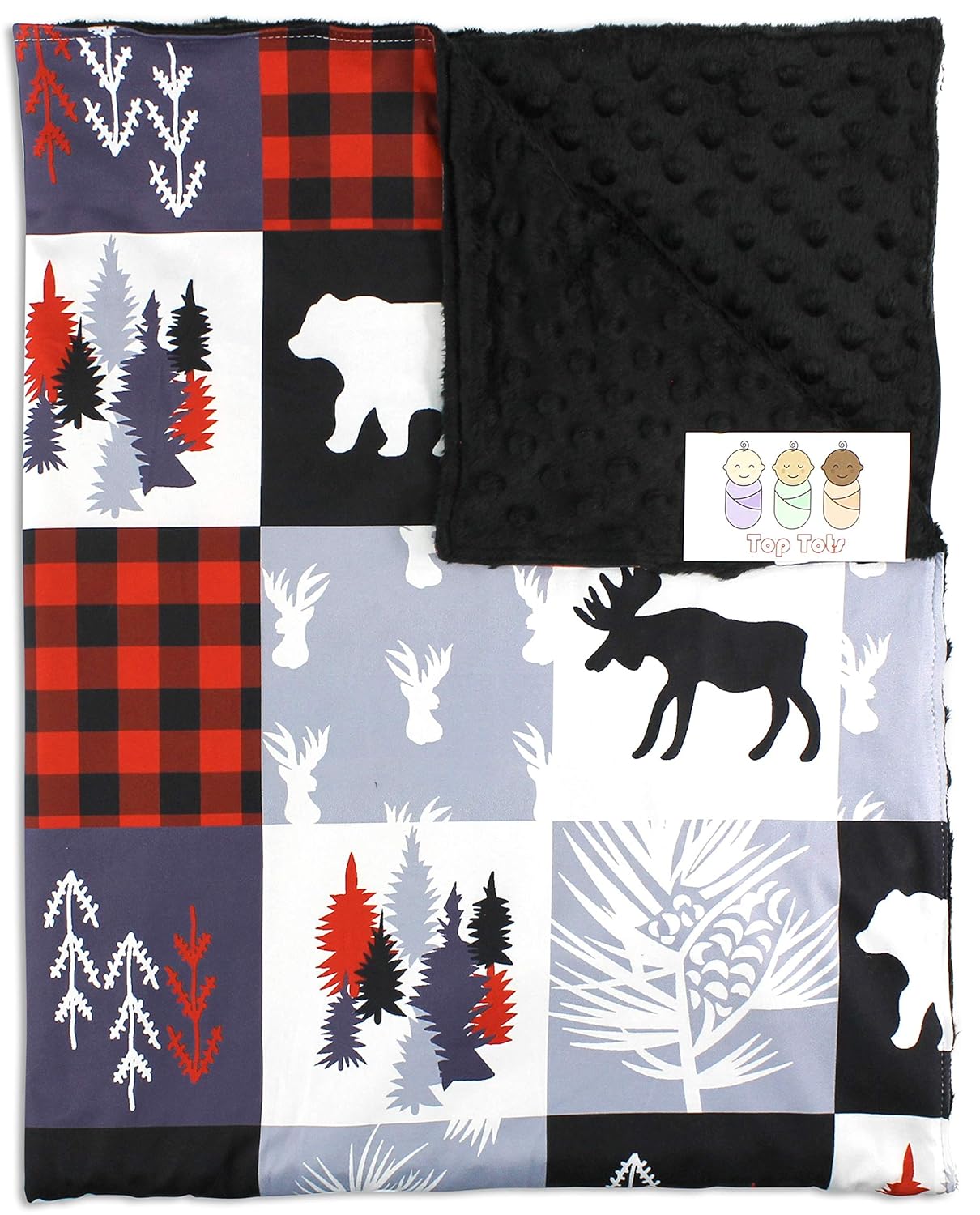 Top Tots Baby Blanket - Woodland Theme Plaid