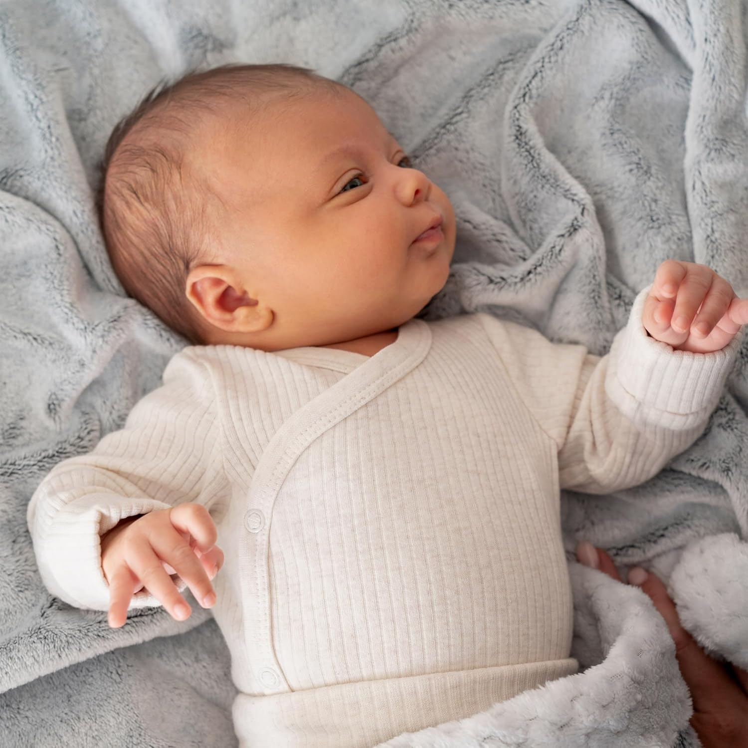 aden anais Plush Blanket - Storm Grey