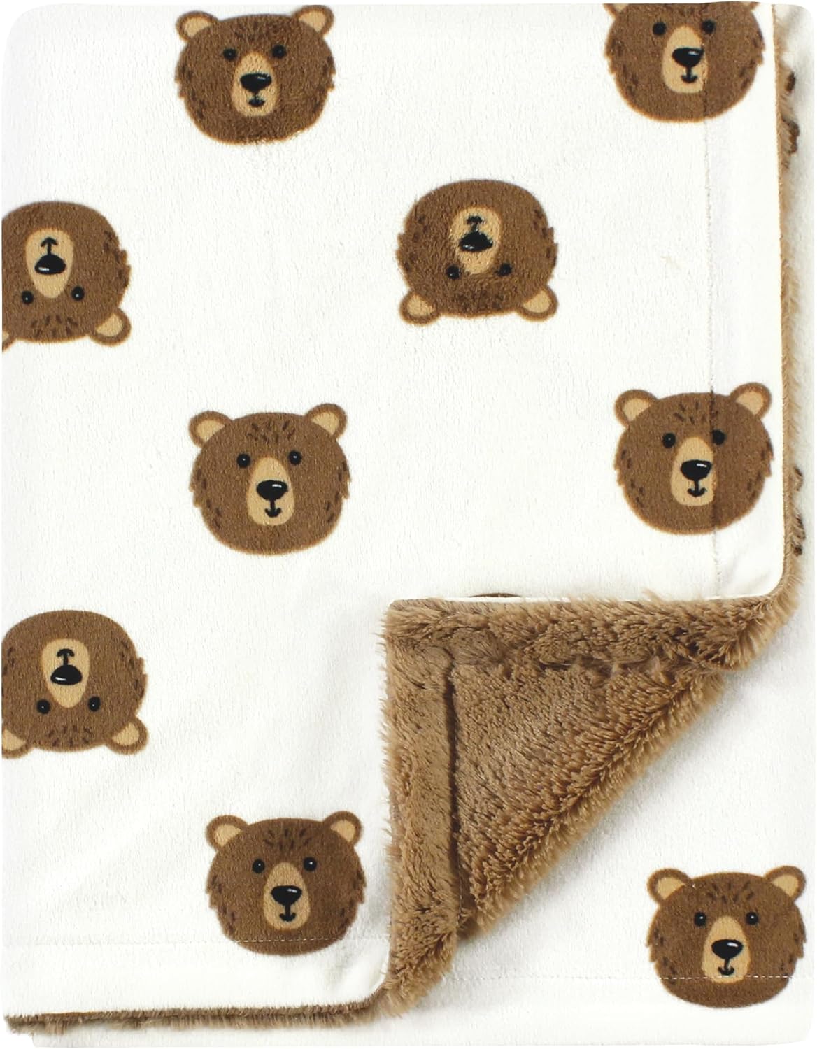 Hudson Baby Unisex Plush Blanket - Brown Bear
