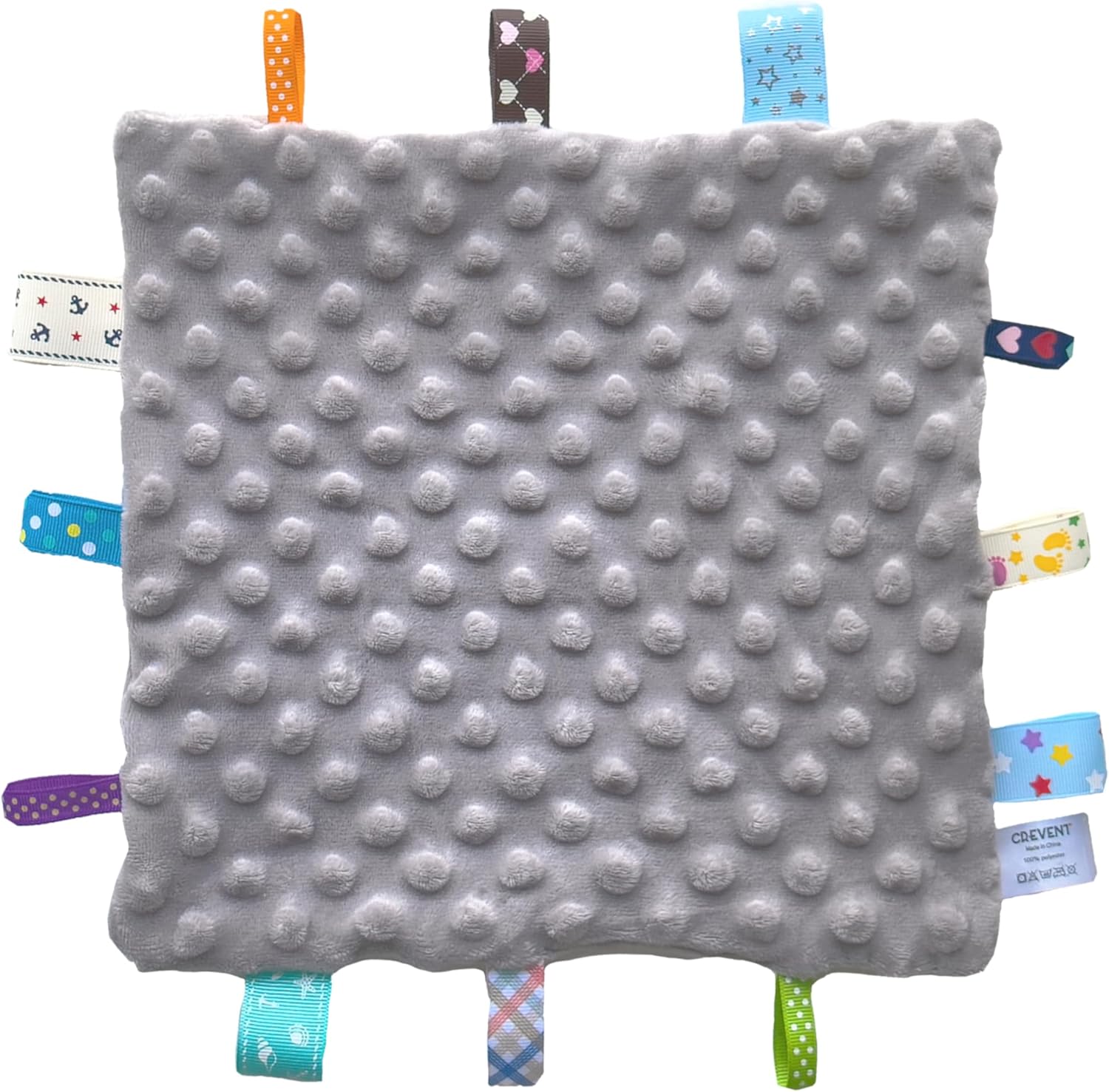 CREVENT Baby Welcome Gift Set with Blankets and Storage Basket Grey