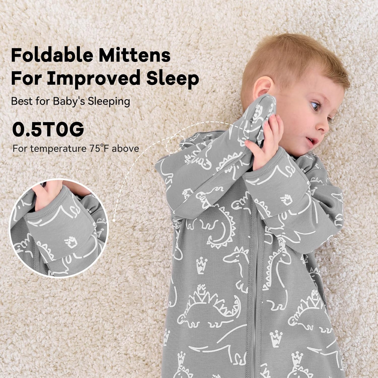 Unnivoll Baby Sleep Sack 6-12 Months 2 Pack 05 Tog