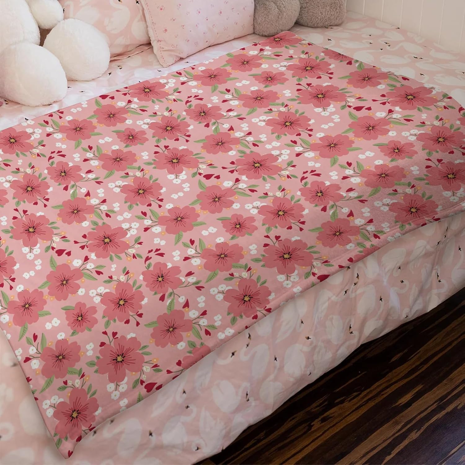 KASTLEE Love Blooms Baby Blanket for Girl Boy 1