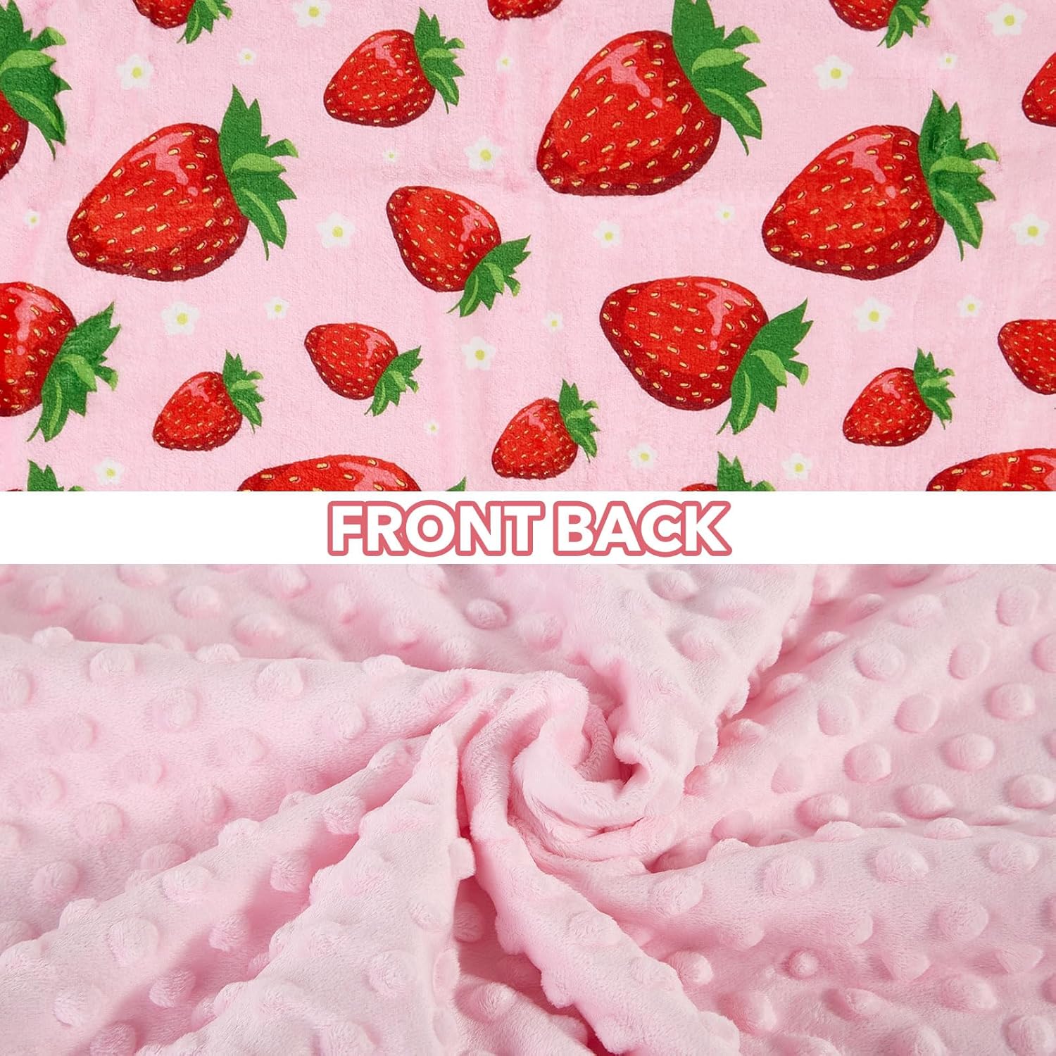 Strawberry Pattern Baby Blanket for Boys Girls