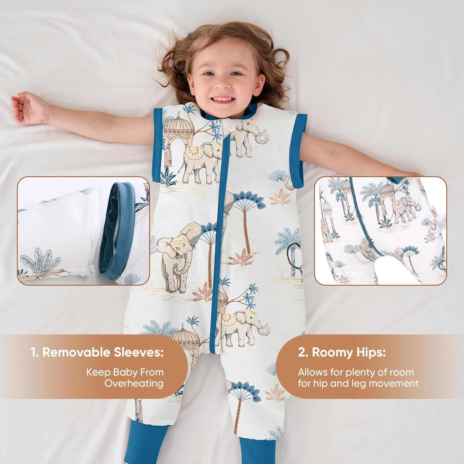 LAT Baby Sleep Bag with Feet 25 TOG 3-Way Zipper Wearable Blanket