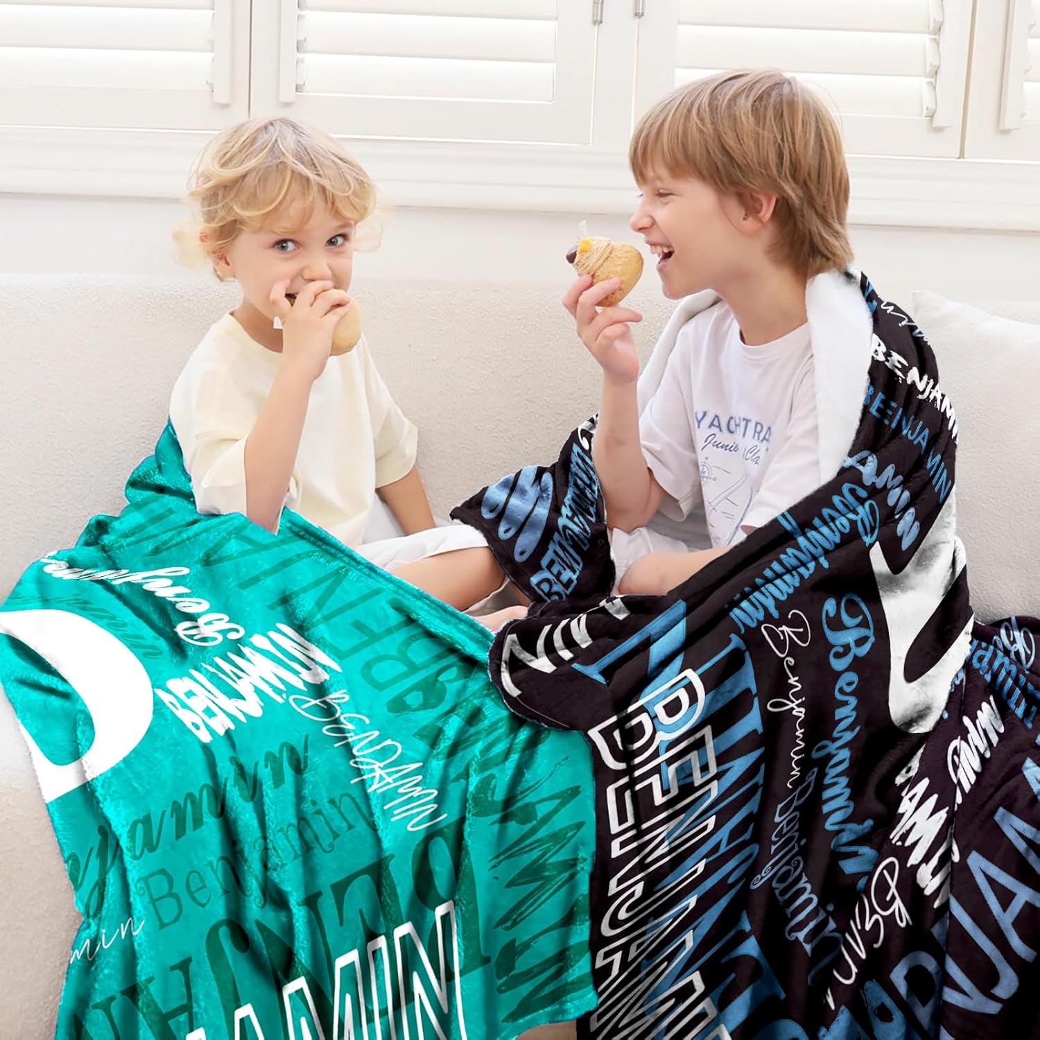Novgarden Personalized Flannel Blanket with Initial