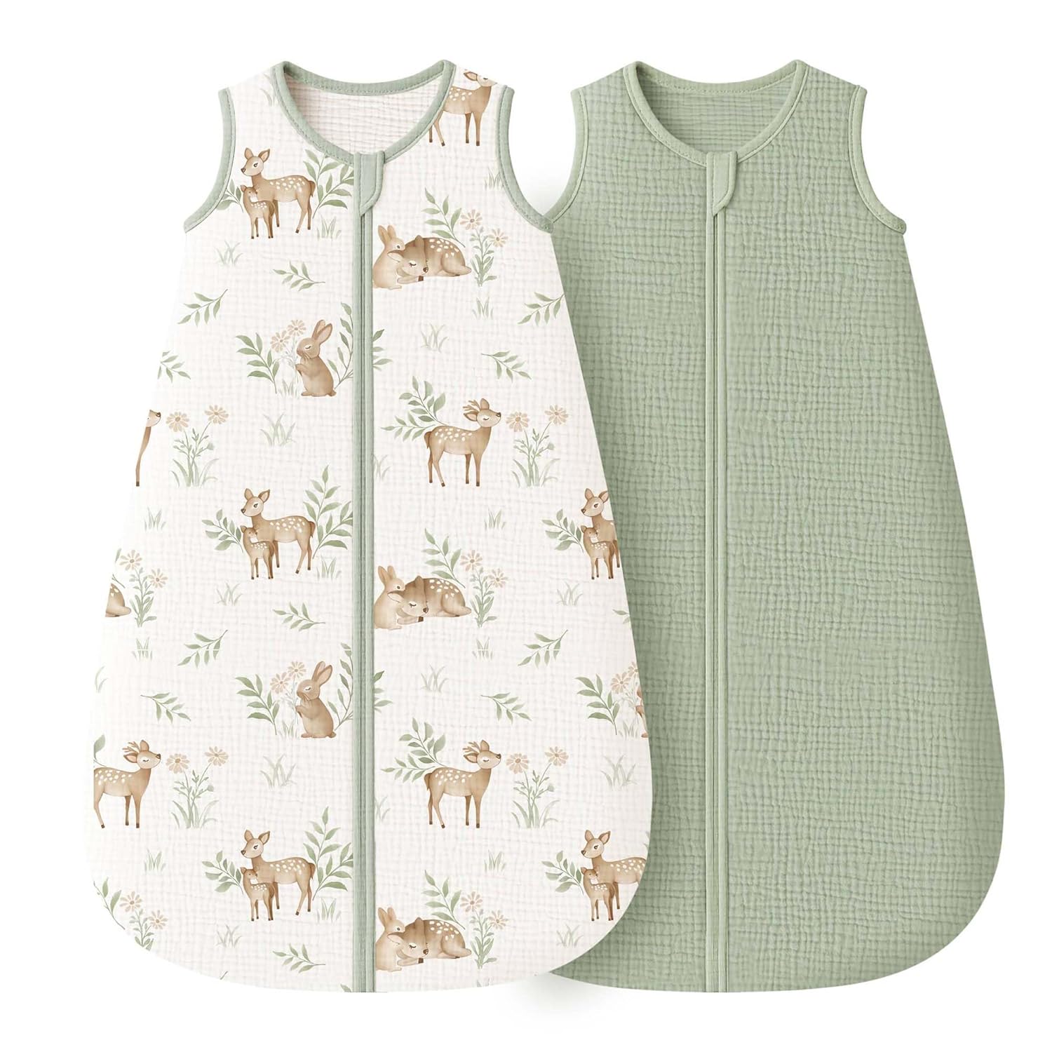 Konssy 2-Pack Baby Sleep Sack 0-6 Months
