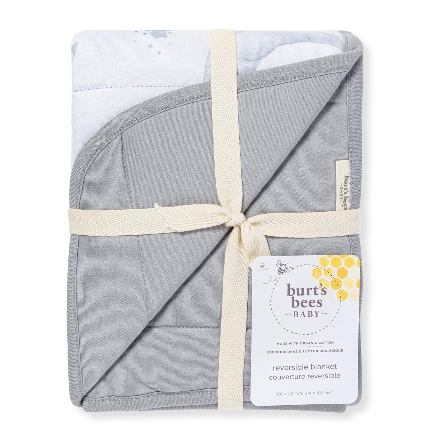 Burts Bees Baby Reversible Blanket - Organic Cotton 1