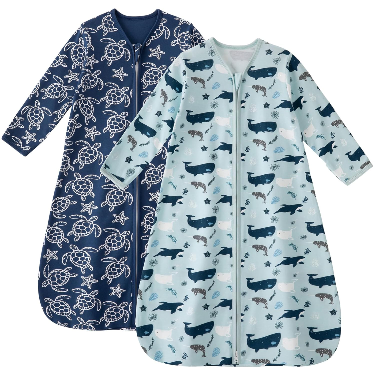 Unnivoll Baby Sleep Sack 0-6 Months 2 Pack Blue Turtle