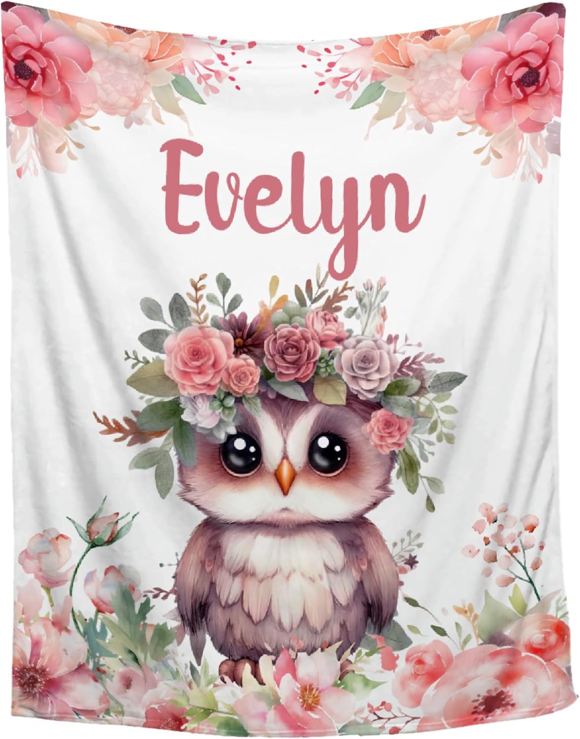 Aniruddha Custom Owl Baby Blanket - 30x40 Toddler Size 1