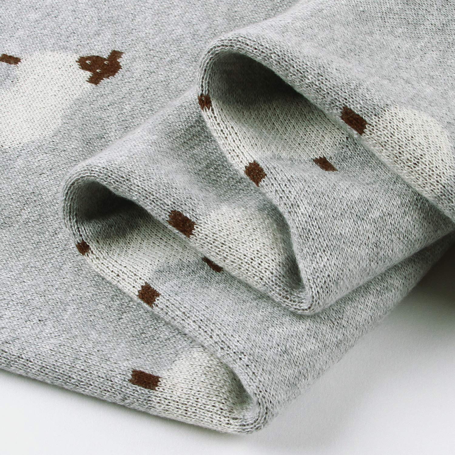 Mimixiong Cute Sheep Grey Baby Blanket 30x40 Inches 100 Cotton