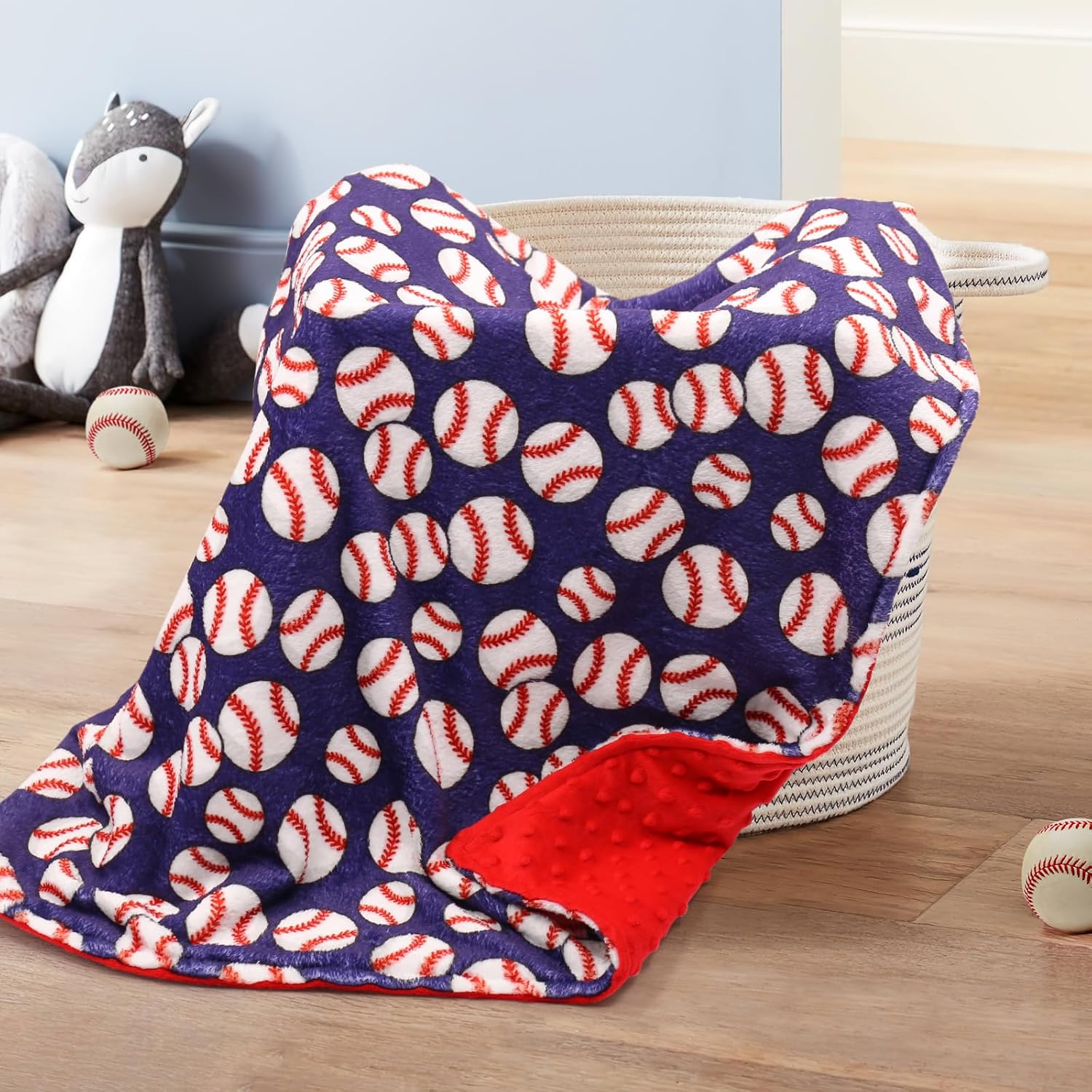 Vansolinne Baseball Blanket for Boys 265x40 Inches