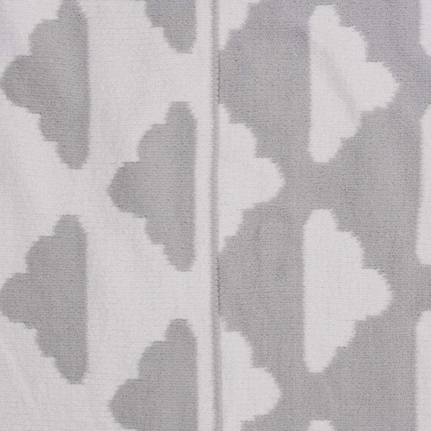 LITTLE CELEBRITY Chenille Baby Blanket 40x30 Inches Grey Clouds 1