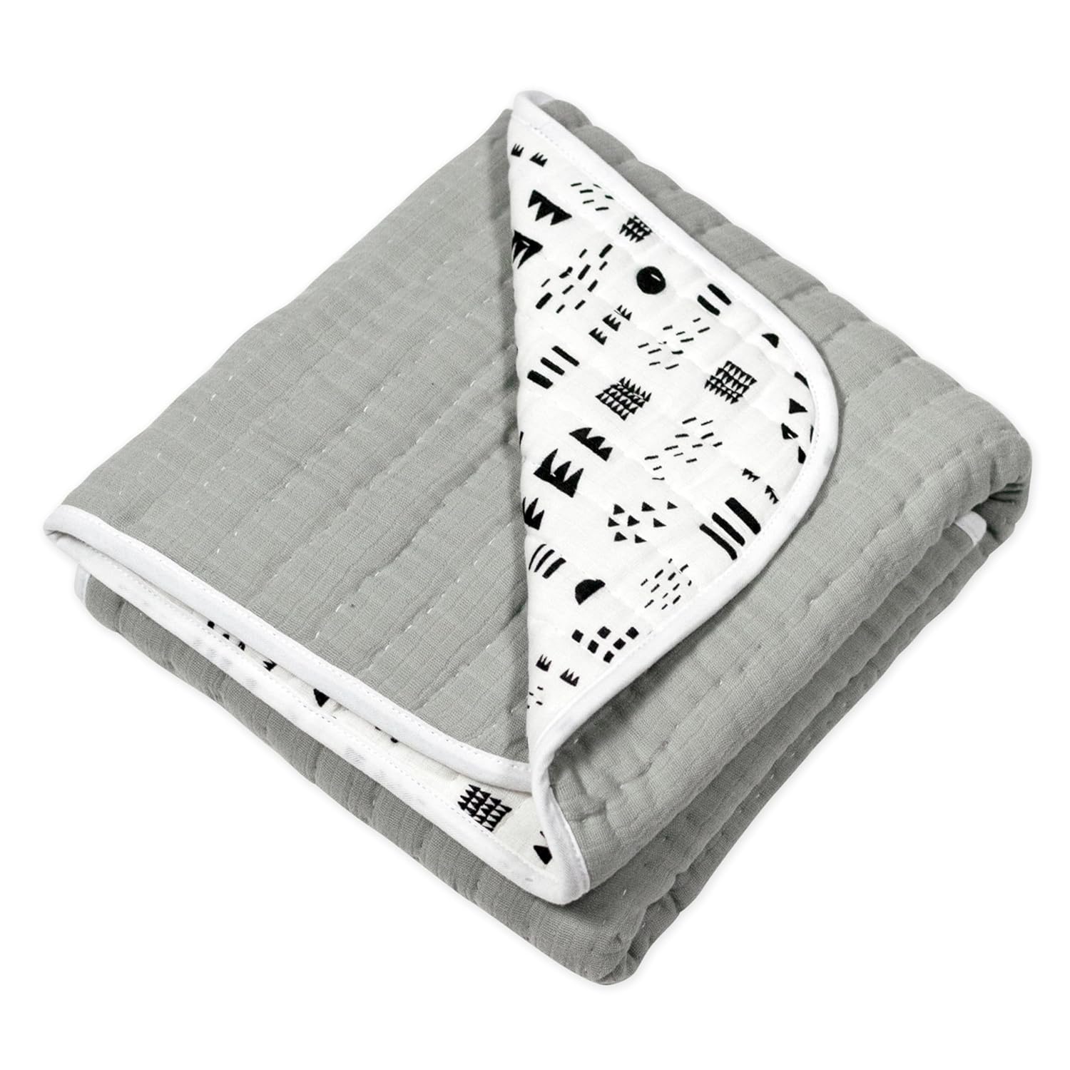 HonestBaby Reversible Organic Cotton Baby Blanket 1