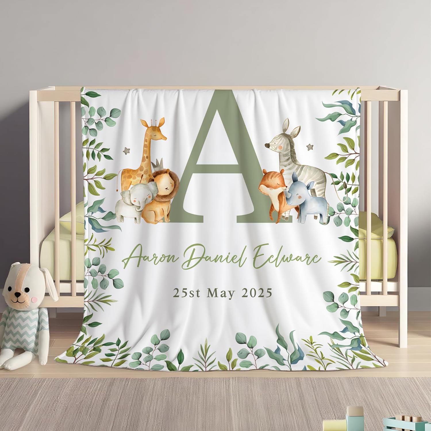 Personalized Baby Blanket with Name for Girls and Boys