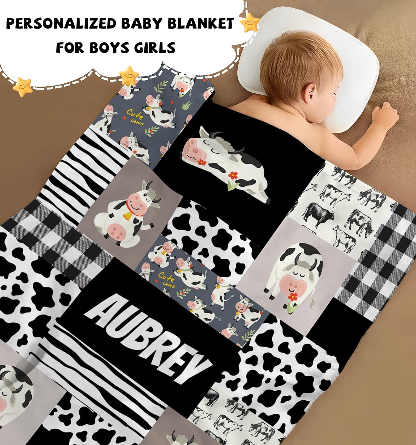 Personalized Baby Blanket with Name for Girls Boys