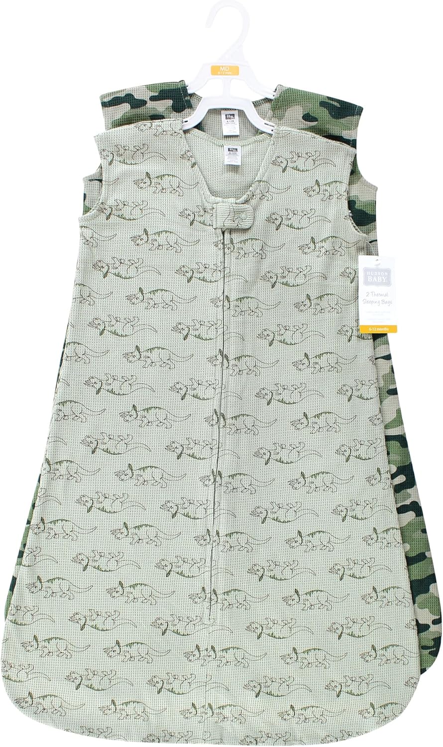 Hudson Baby Unisex Thermal Sleep Sacks 2pk 1
