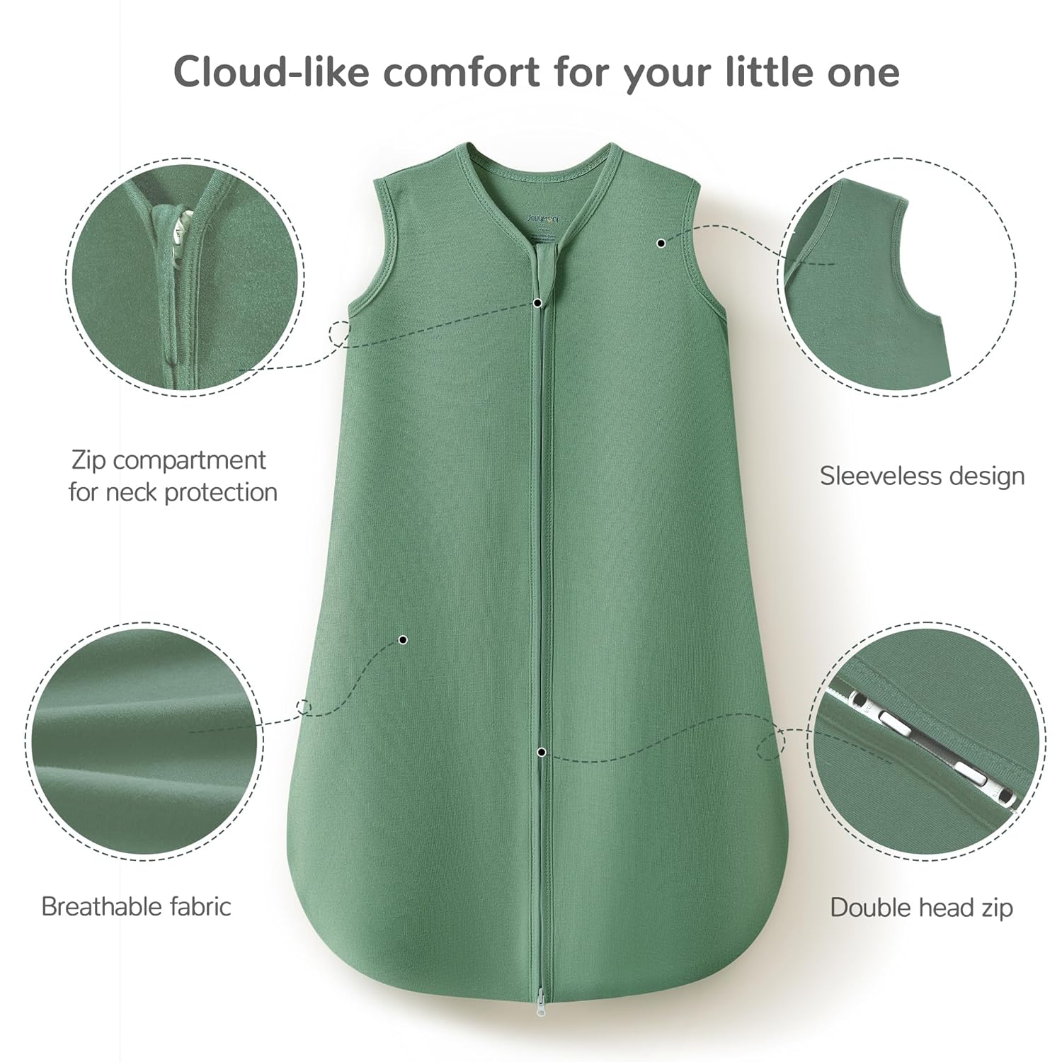 JELLYMONI 18-24 Months Sleep Sack 3 Pack 100 Cotton 05 TOG
