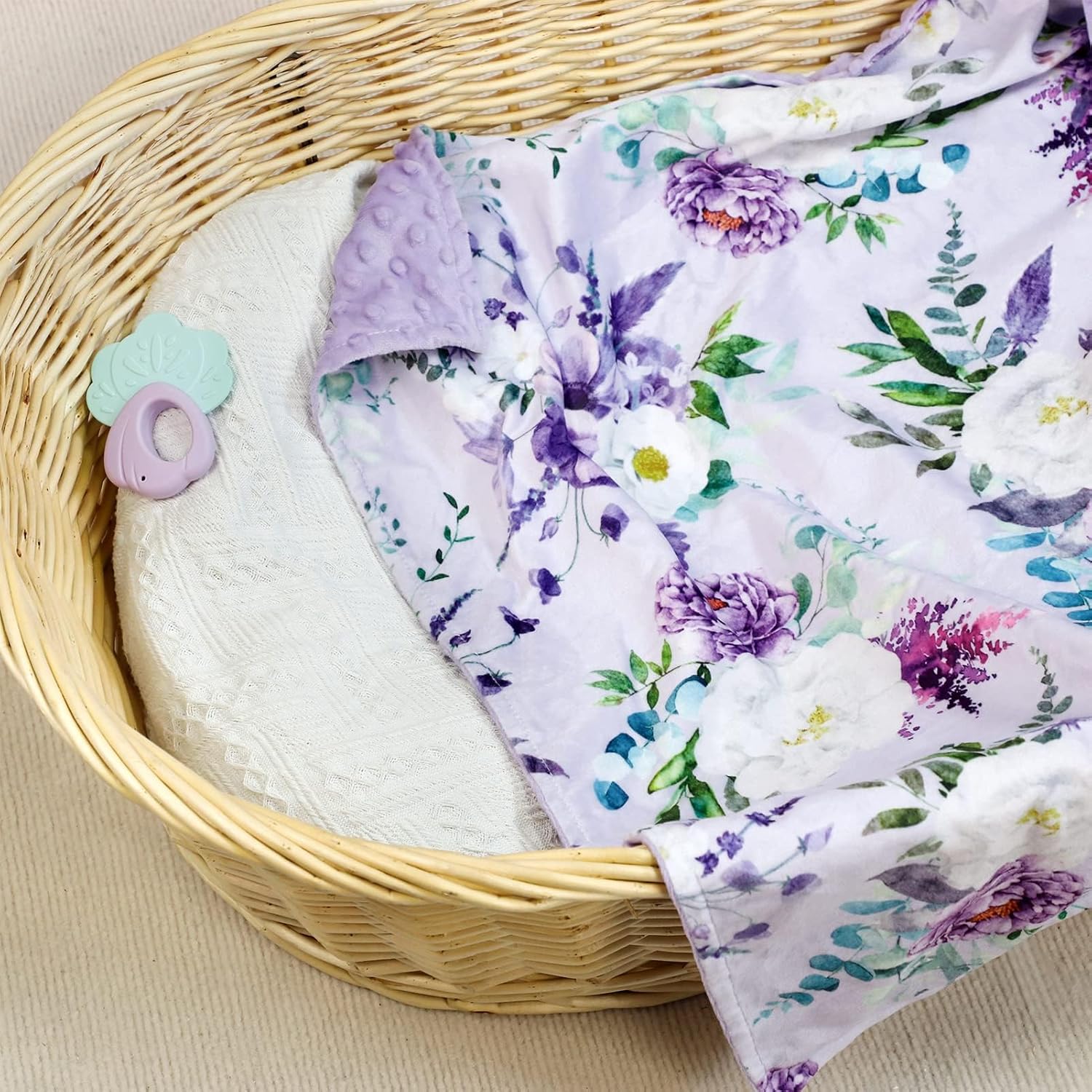 CARUILI Soft Plush Minky Blanket 30x40 Inches Purple 1