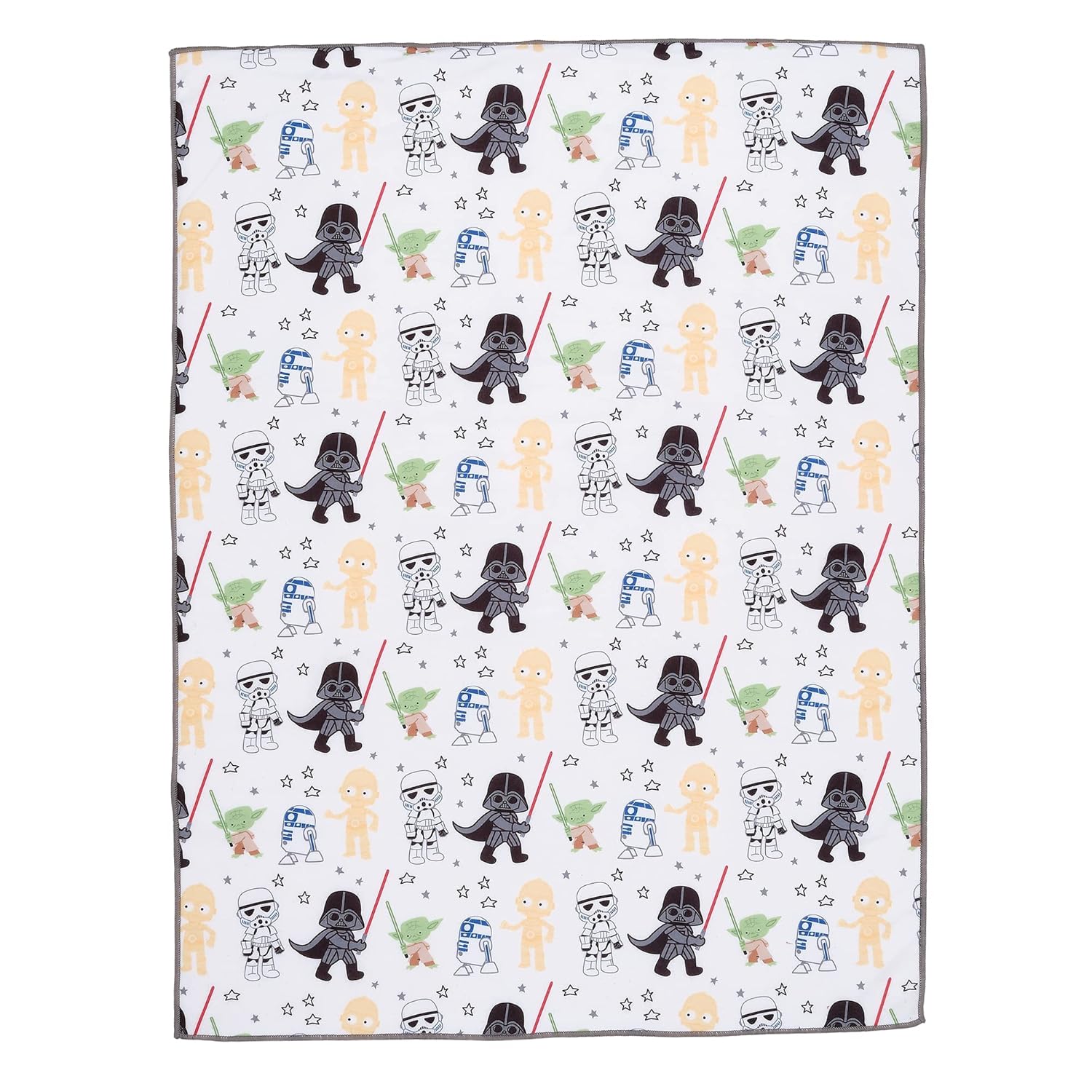 Lambs Ivy Star Wars Fleece Baby Blanket with Yoda and Darth Vader