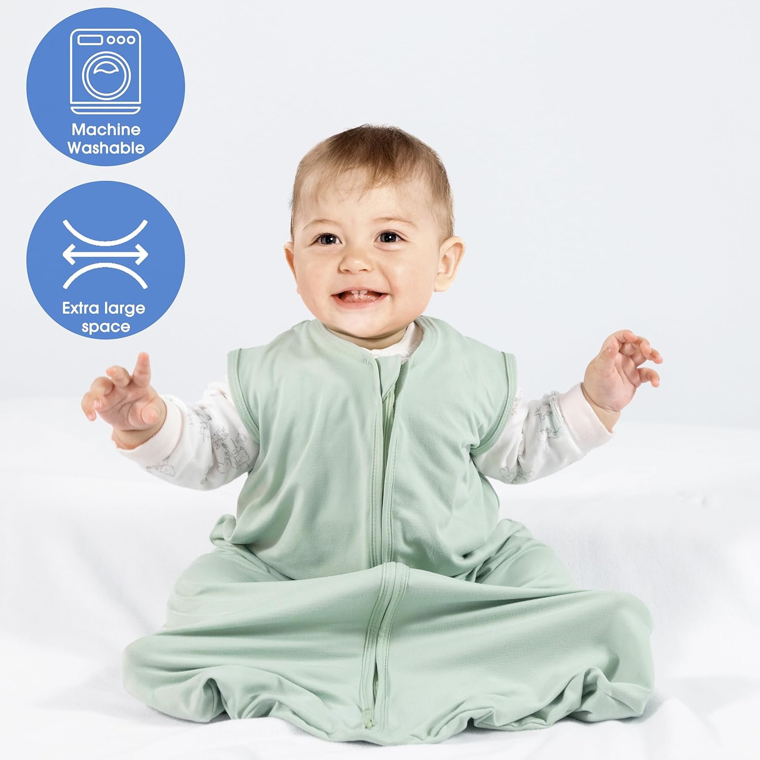 GUNTAIL Baby Sleep Sack 18-24 Months 2-Way Zipper 100 Rayon Cotton