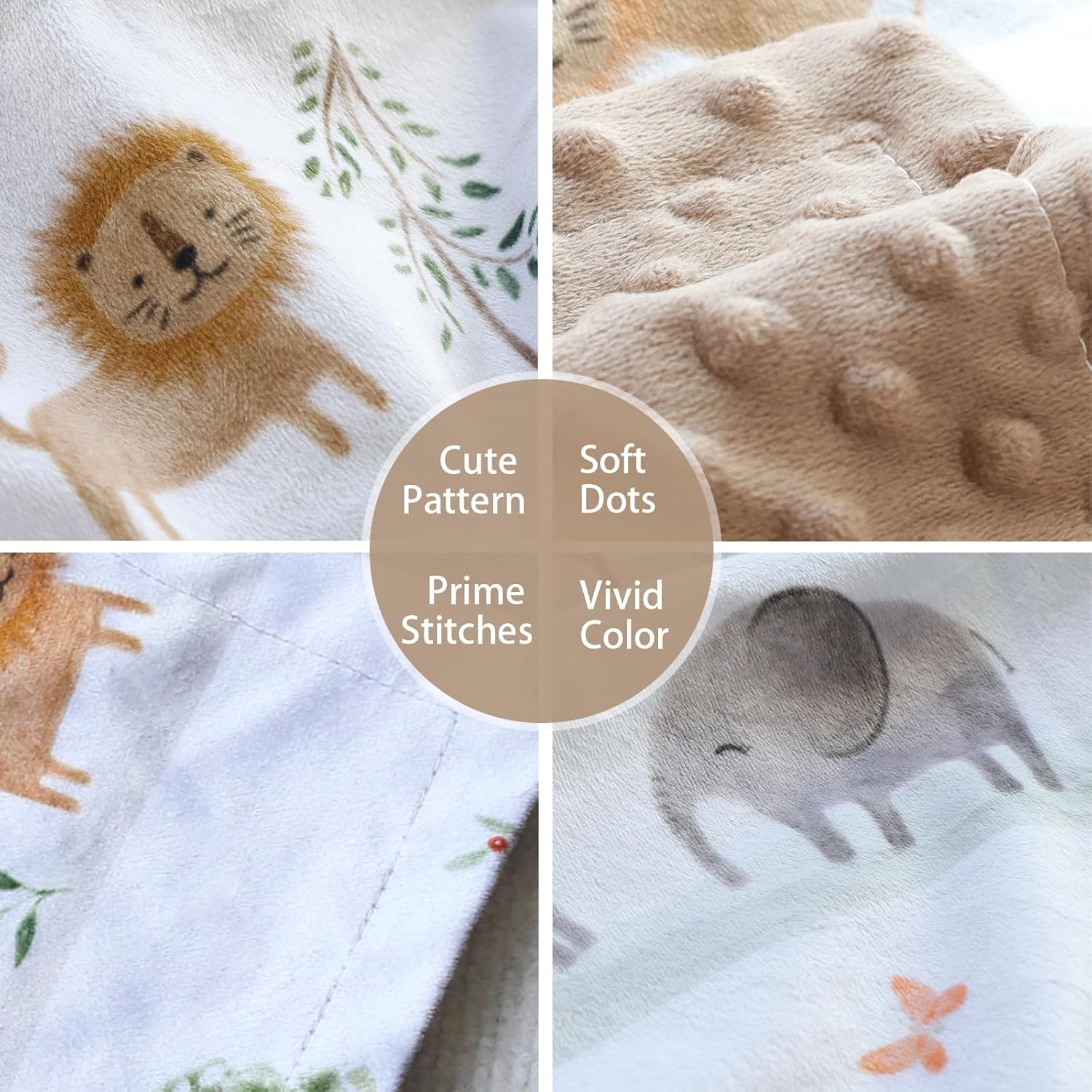 BORITAR Baby Blanket 30x40 Inch Plush Minky