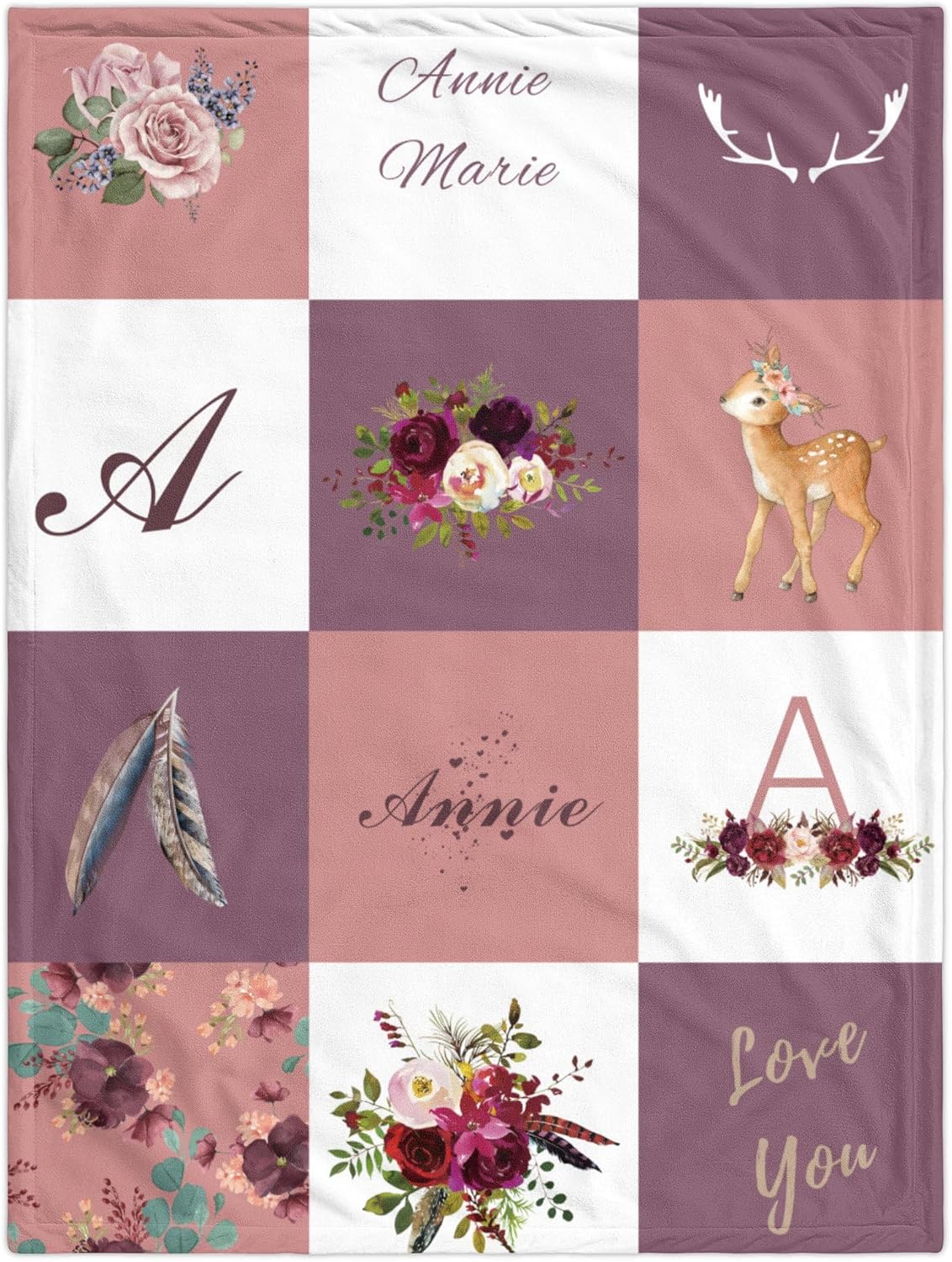 Youltar Personalized Baby Blanket with Name 1
