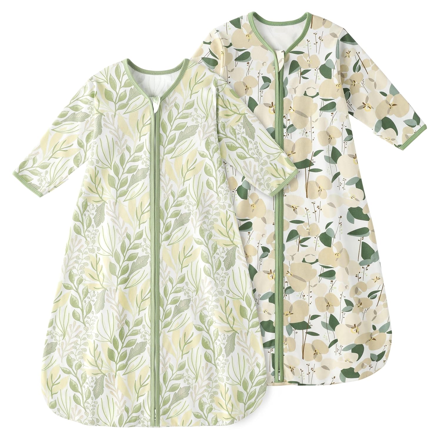 Yoofoss Baby Sleep Sack 0-6 Months 100 Cotton 2-Way Zipper 1