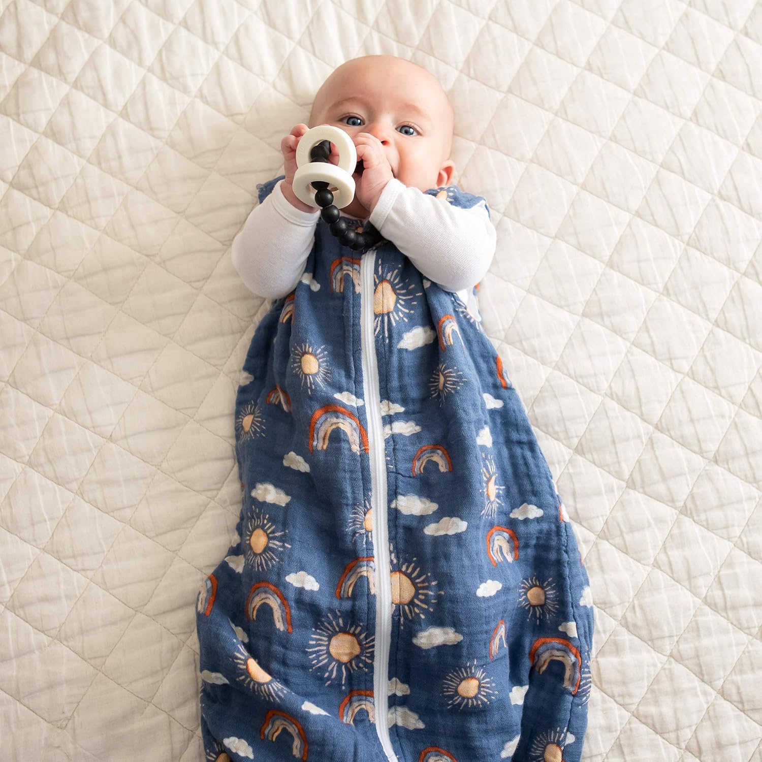 Bebe au Lait Classic Muslin Bedtime Sleeper for 6-12 Months