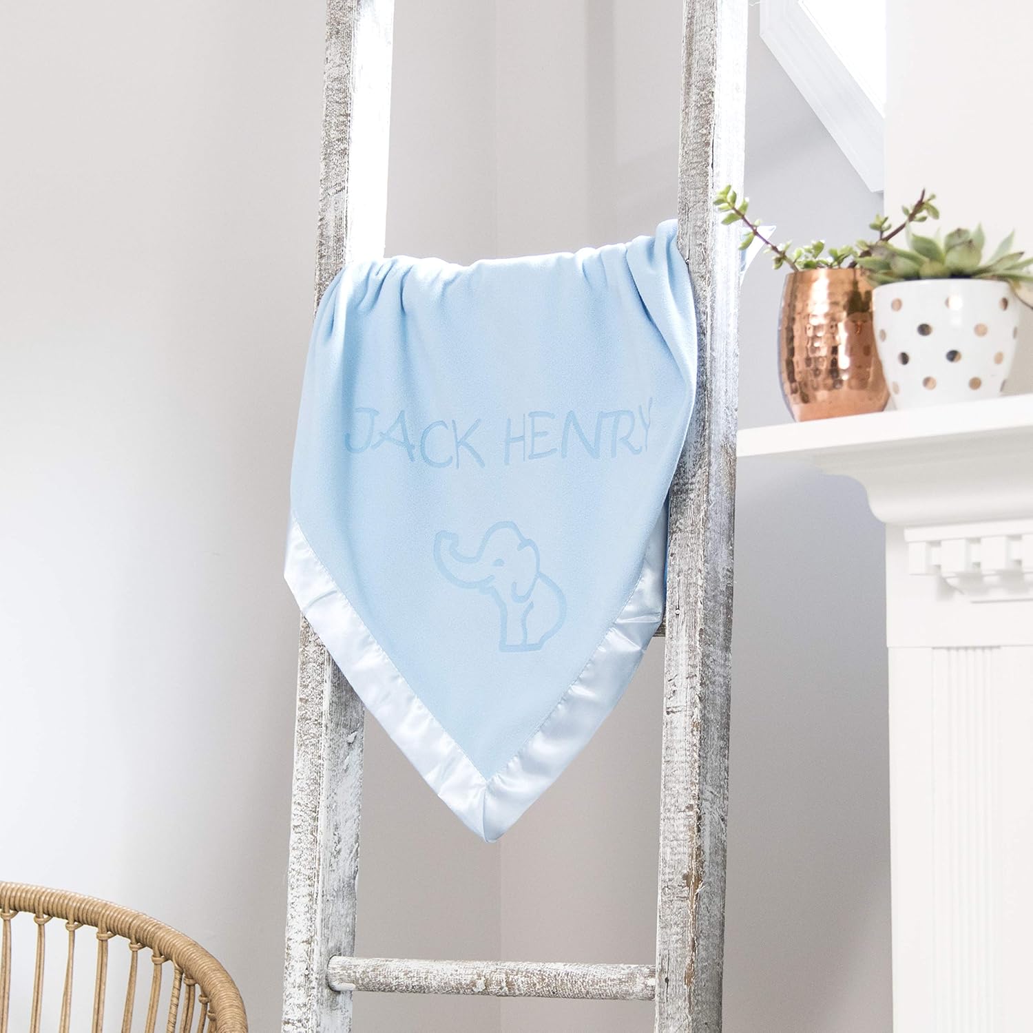 Custom Catch Personalized Baby Blanket - Elephant