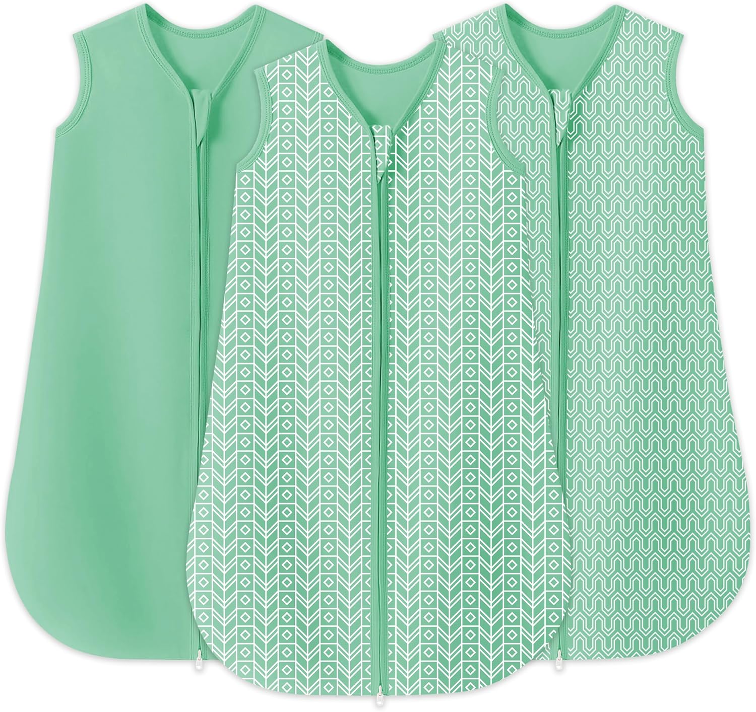 SWEET DOLPHIN 18-24M Sleep Sack 3-Pack Green Cotton