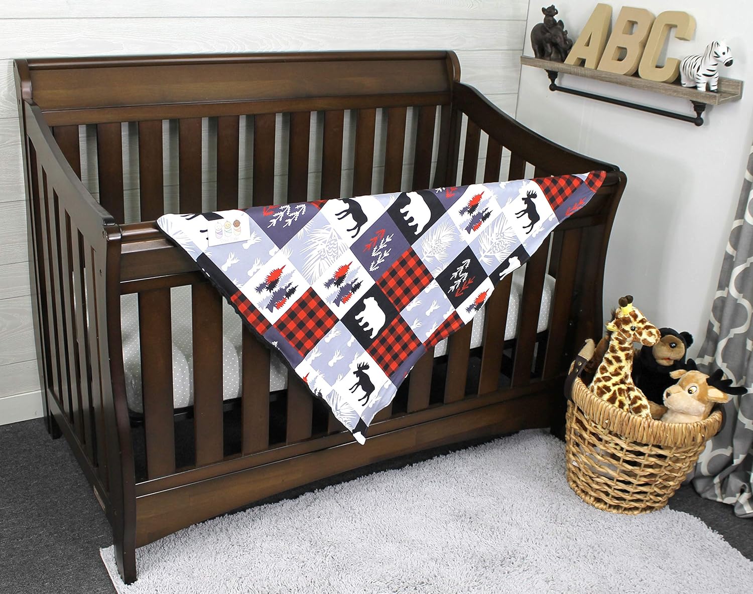 Top Tots Baby Blanket - Woodland Theme Plaid