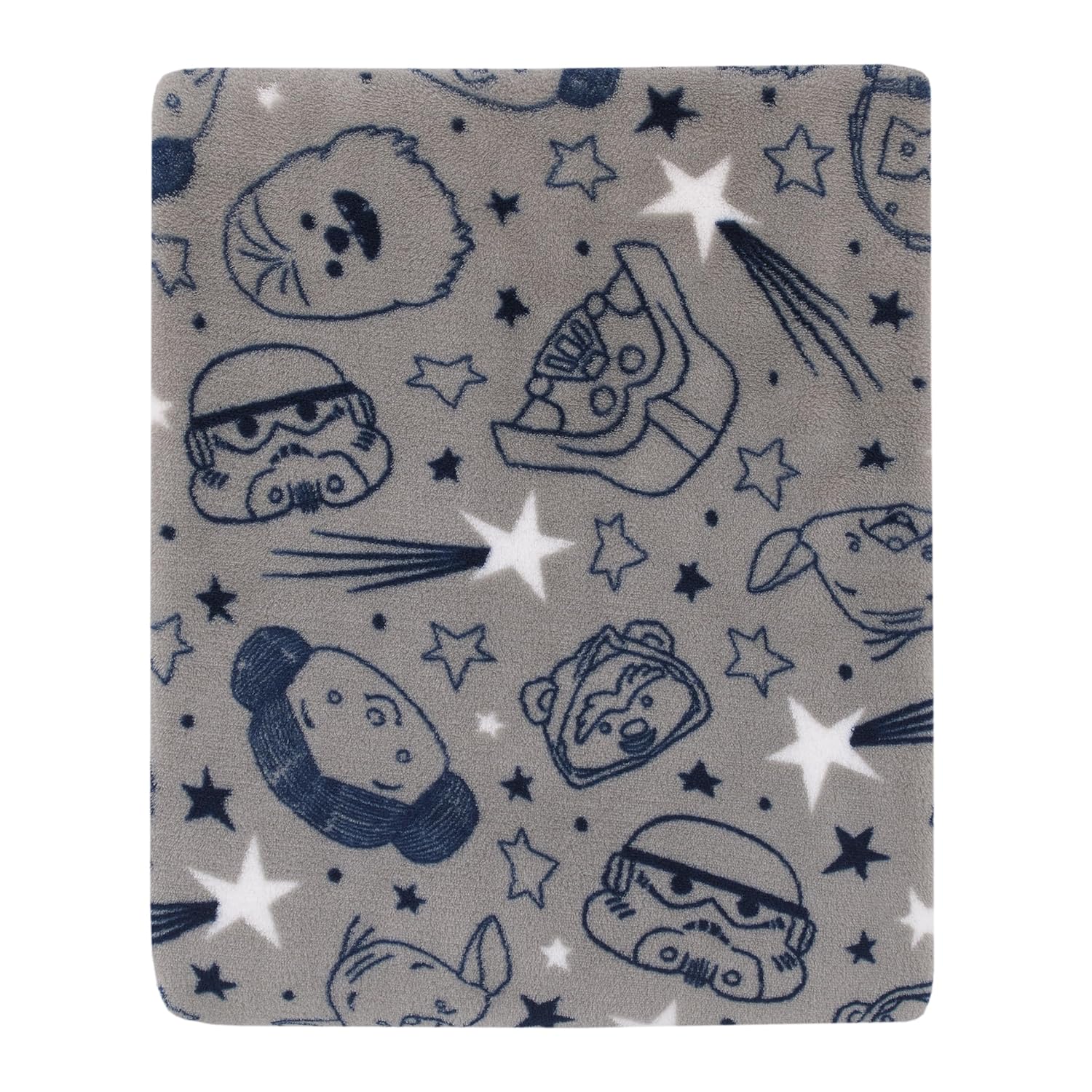 NoJo Star Wars Galaxy Toddler Blanket Navy and Gray 1