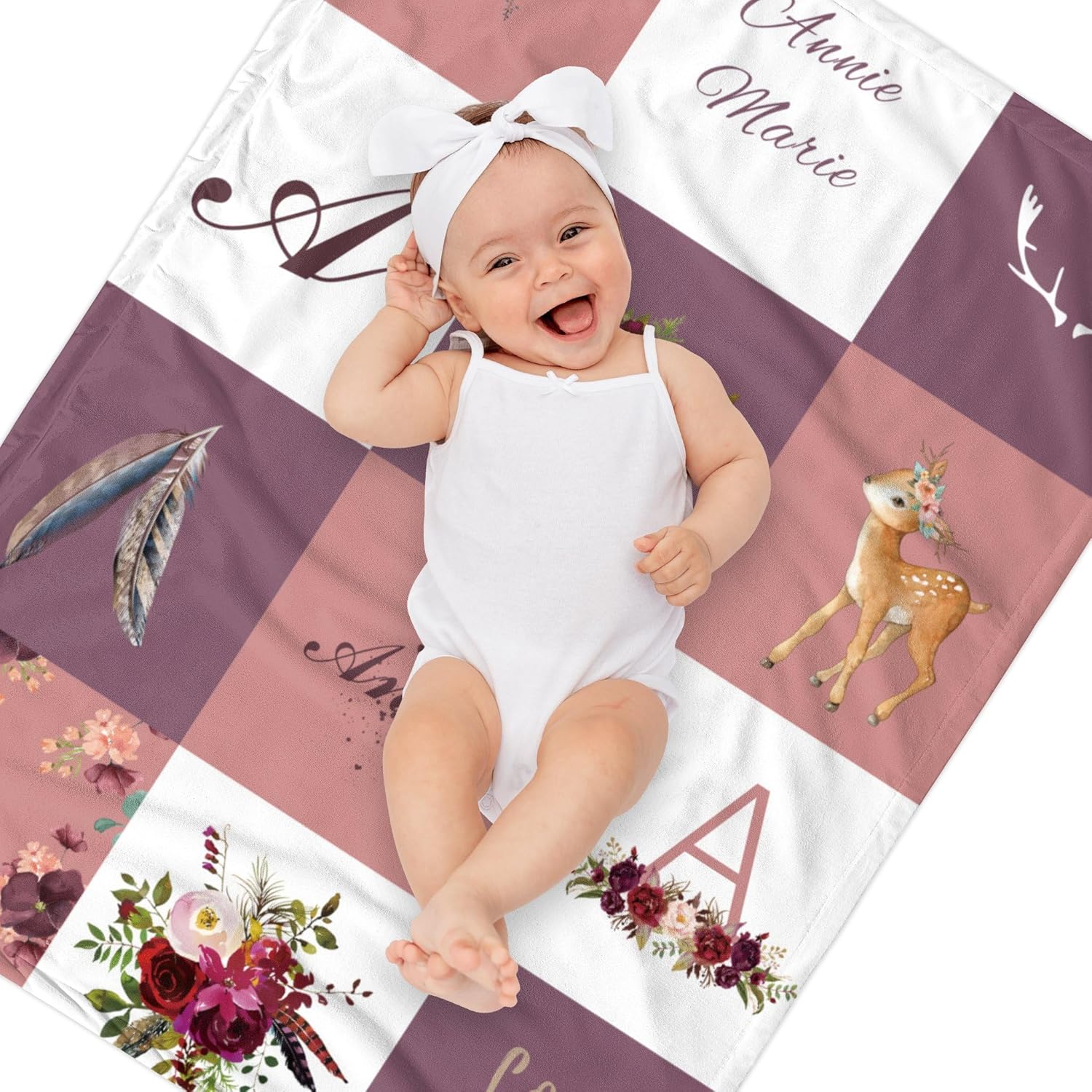 Youltar Personalized Baby Blanket with Name 1