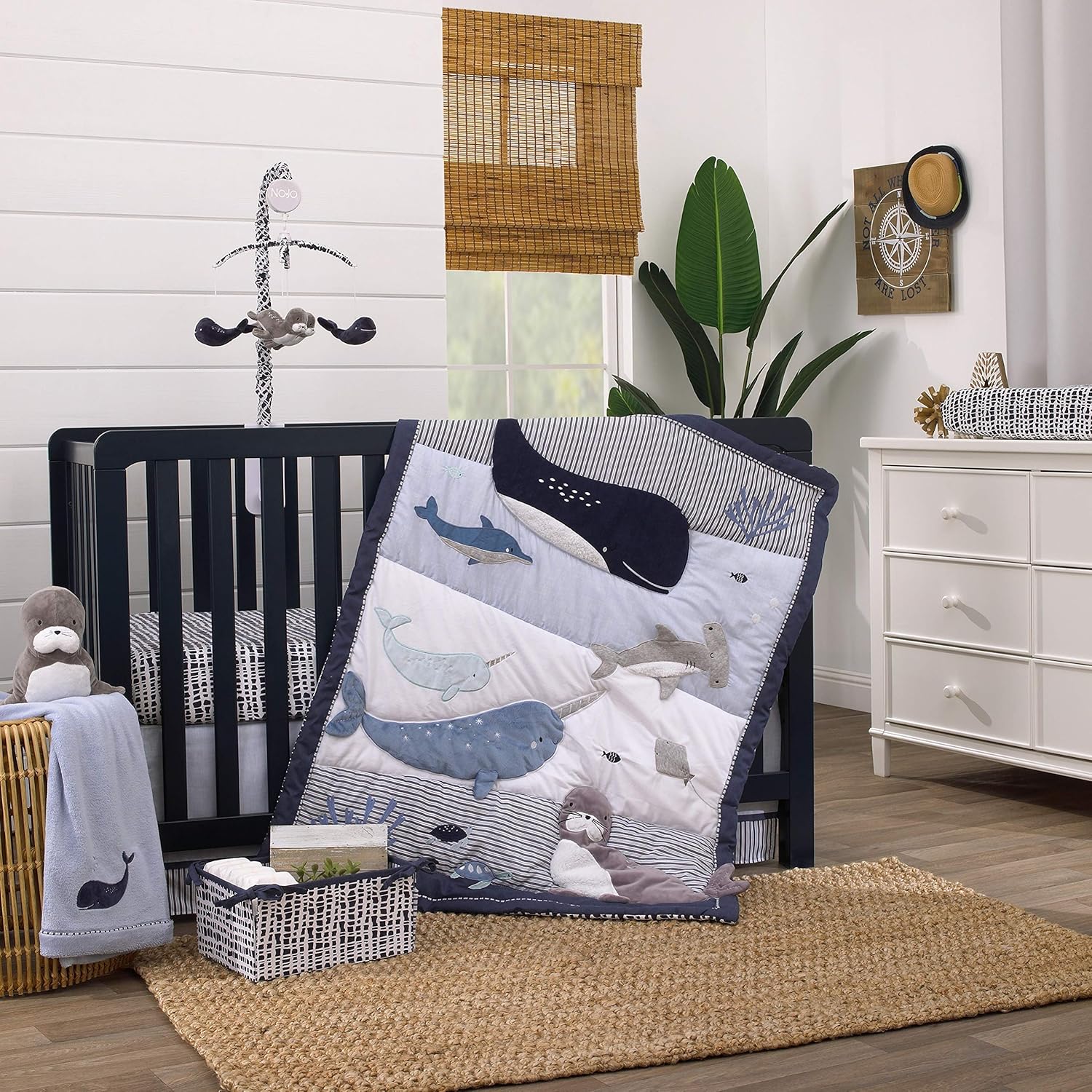 NoJo Seas The Day Blue Whale Baby Blanket