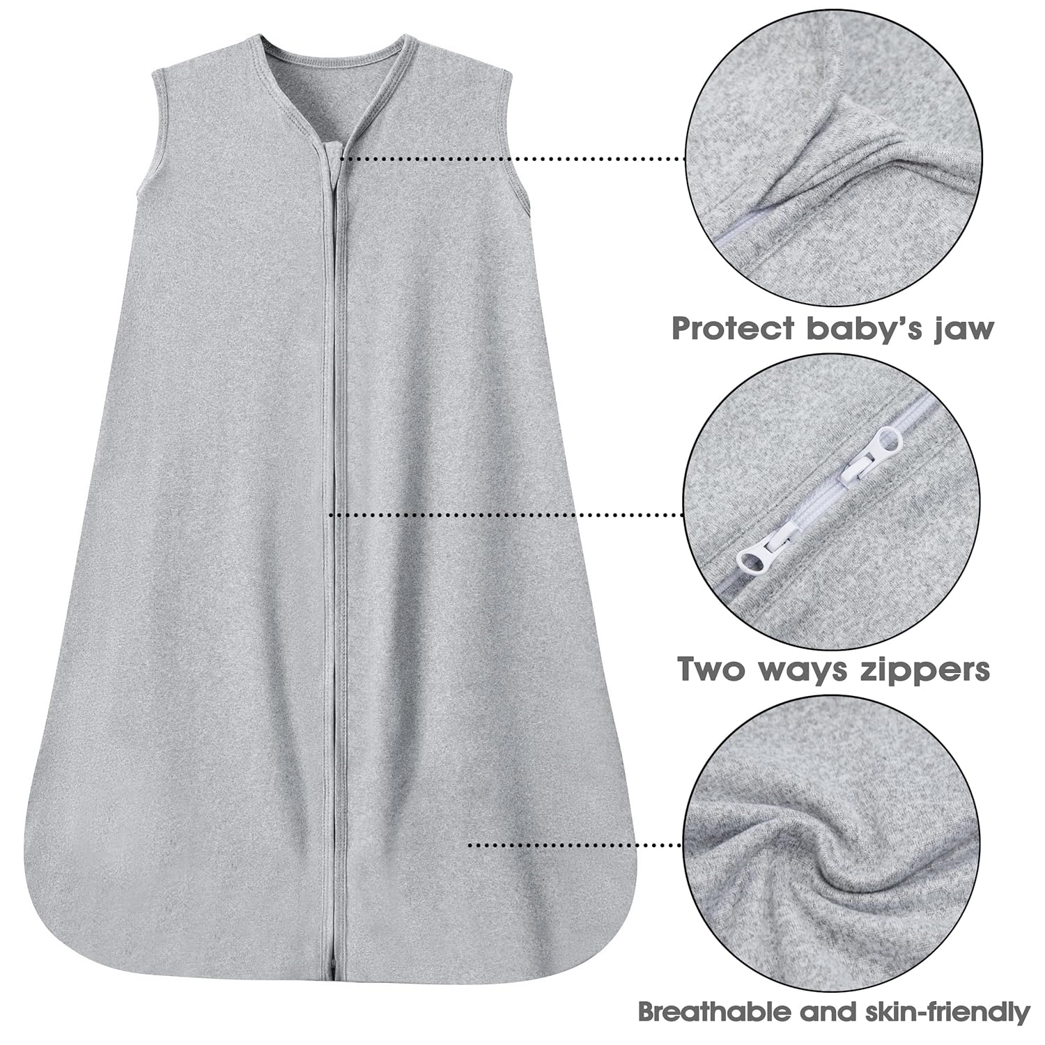 GUNTAIL Baby Sleep Sack 18-24 Months 2-Way Zipper